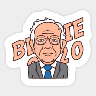 Cute Cartoon Vote For Bernie 2020 Sticker